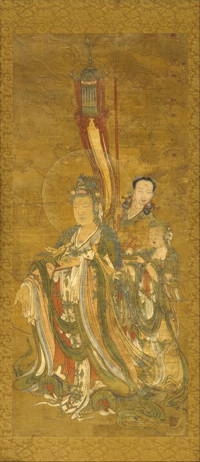 Bodhisattva with Attendants by Unbekannt Unbekannt